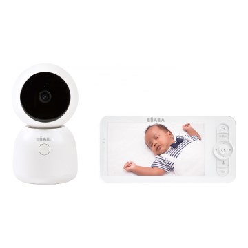 Beaba - Pametna otroška varuška z monitorjem ZEN NIGHT 720p 5V 4000 mAh Wi-Fi bela