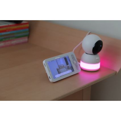 Beaba - Pametna otroška varuška z monitorjem ZEN NIGHT 720p 5V 4000 mAh Wi-Fi bela