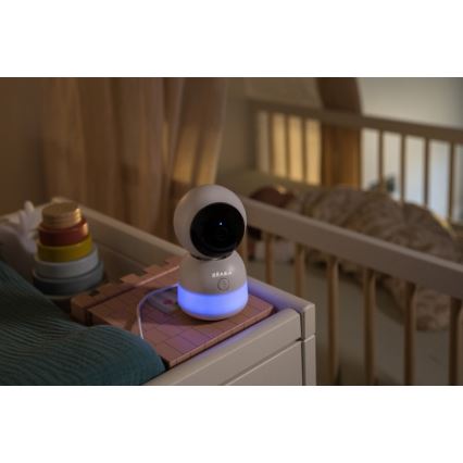 Beaba - Pametna otroška varuška z monitorjem ZEN NIGHT 720p 5V 4000 mAh Wi-Fi bela