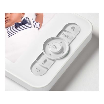 Beaba - Pametna polnilna otroška varuška z monitorjem ZEN NIGHT 720p 5V 4000 mAh Wi-Fi bela