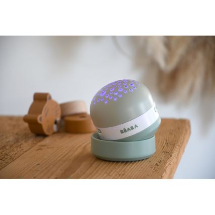 Beaba - Projektor z melodijo PIXIE USB/5V 1300 mAh zelena