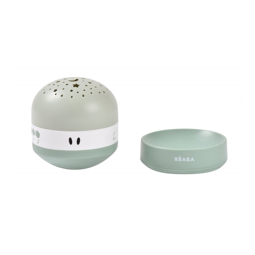 Beaba - Projektor z melodijo PIXIE USB/5V 1300 mAh zelena