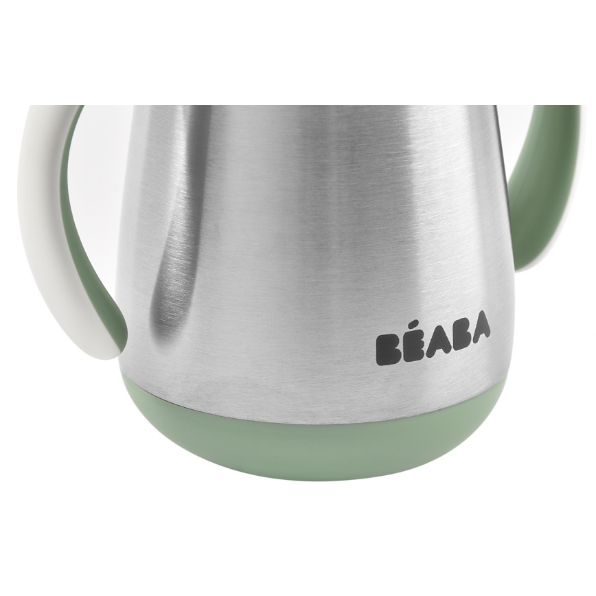 Beaba - Termoizoliran lonček s slamico 250 ml zelen