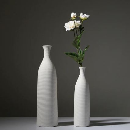Bela keramična vaza, 25 cm