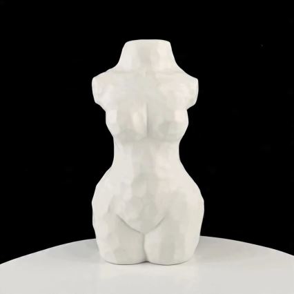 Bela keramična vaza, 30 cm