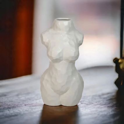 Bela keramična vaza, 30 cm