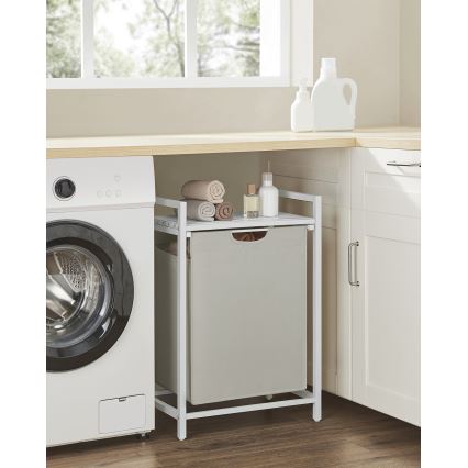 Beli koš za perilo REX