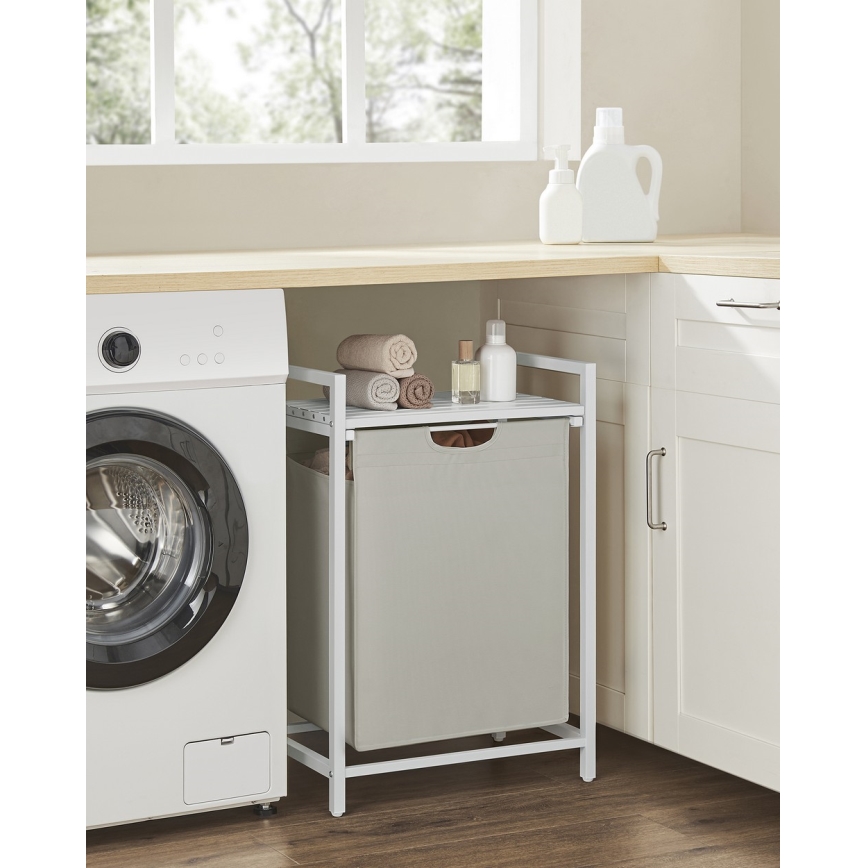 Beli koš za perilo REX