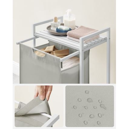 Beli koš za perilo REX