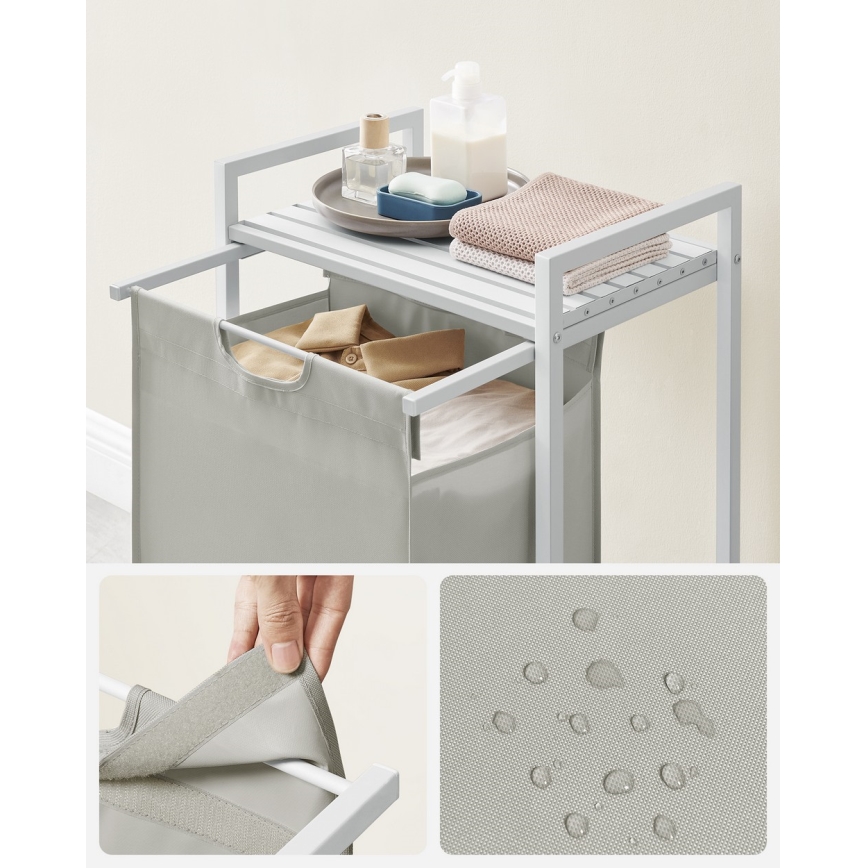 Beli koš za perilo REX