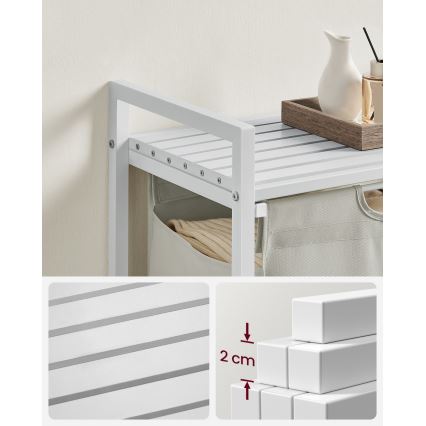 Beli koš za perilo REX