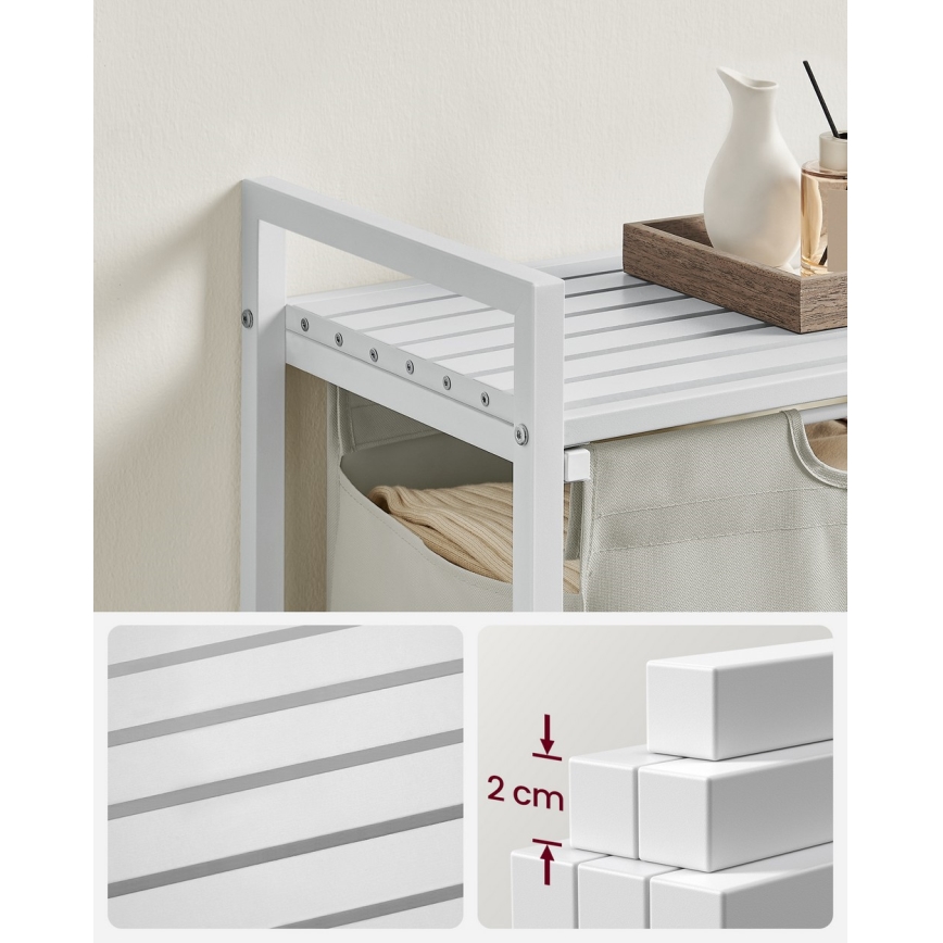 Beli koš za perilo REX