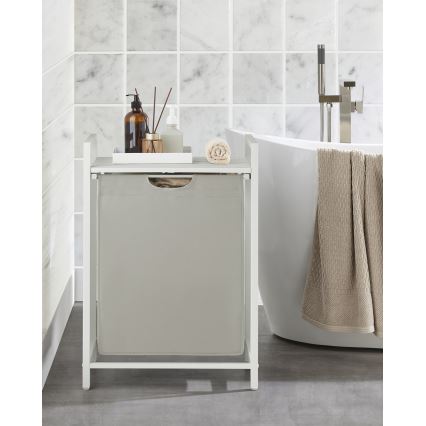 Beli koš za perilo REX