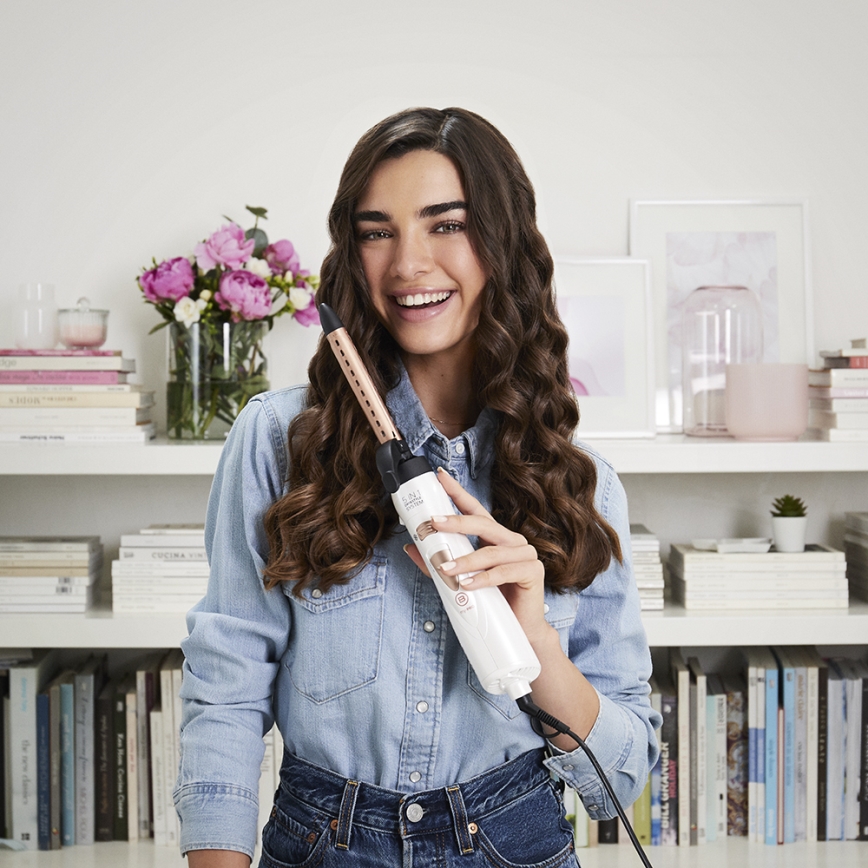 Bellissima 11726 - Krtača z vročim zrakom 5 v 1 MY PRO 1000W/230V bela/rožnato zlata