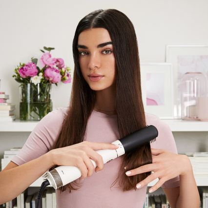 Bellissima 11847 - Krtača za sušenje z vročim zrakom 8 v 1 AIR WONDER 1000W/230V bela/zlata