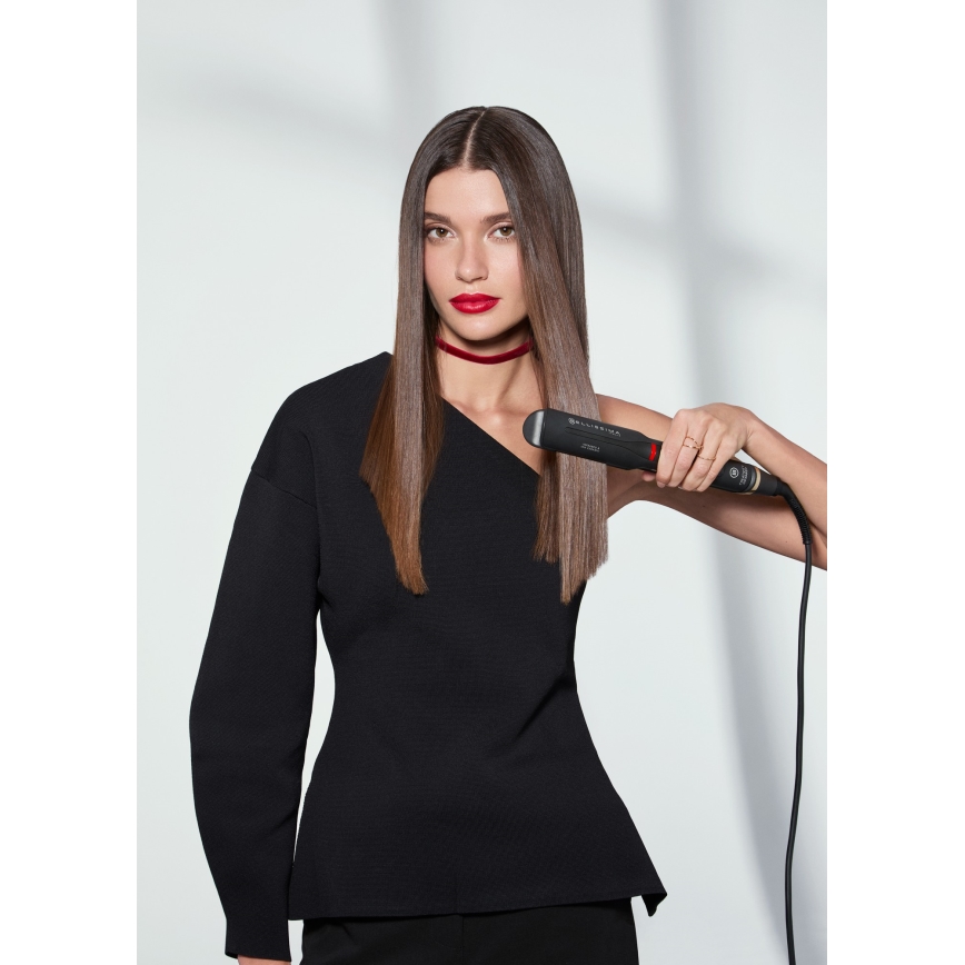 Bellissima 11948 - Ravnalnik za lase z LCD-zaslonom in infrardečim ogrevanjem, 60W/230V, črn
