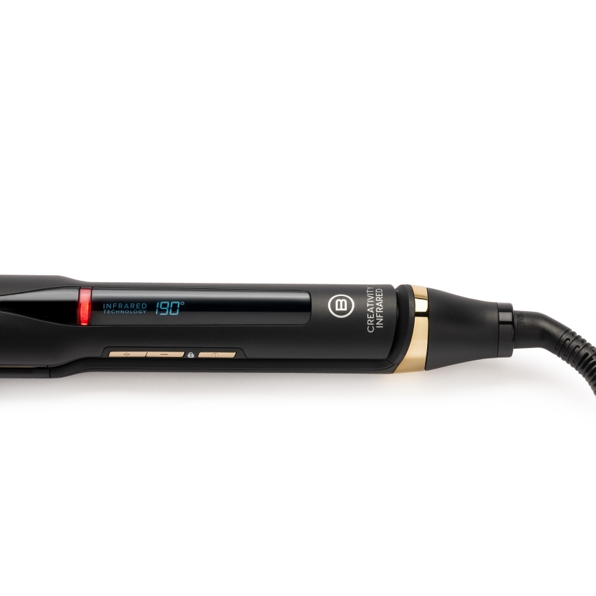 Bellissima 11948 - Ravnalnik za lase z LCD-zaslonom in infrardečim ogrevanjem, 60W/230V, črn