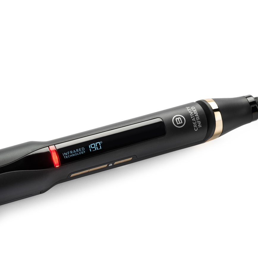 Bellissima 11948 - Ravnalnik za lase z LCD-zaslonom in infrardečim ogrevanjem, 60W/230V, črn