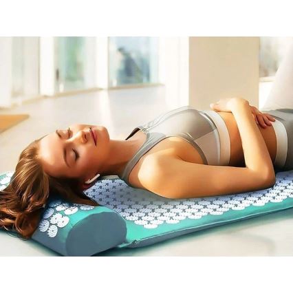 Beper - Akupresurna podloga in vzglavnik v mint barvi
