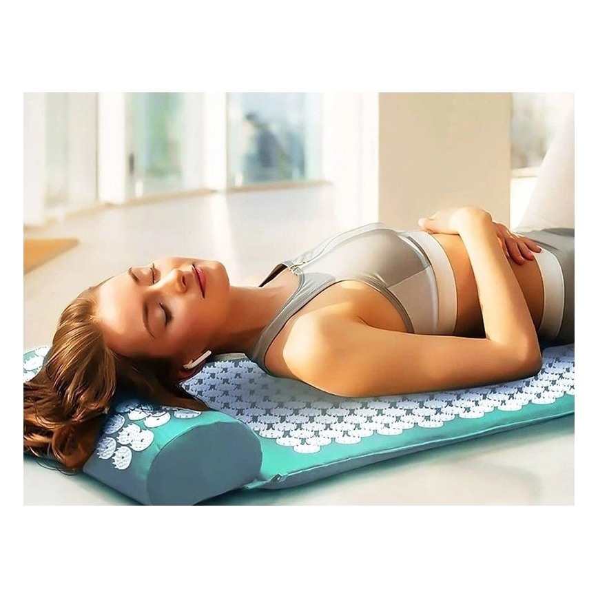 Beper - Akupresurna podloga in vzglavnik v mint barvi