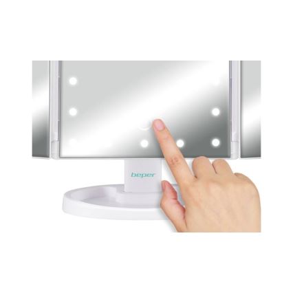 Beper - Kozmetično ogledalo z LED osvetlitvijo 4xAAA/5V