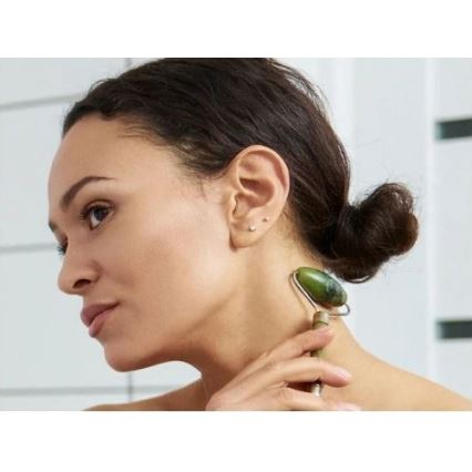 Beper - Masažni valjček in kamen Gua Sha iz nefrita