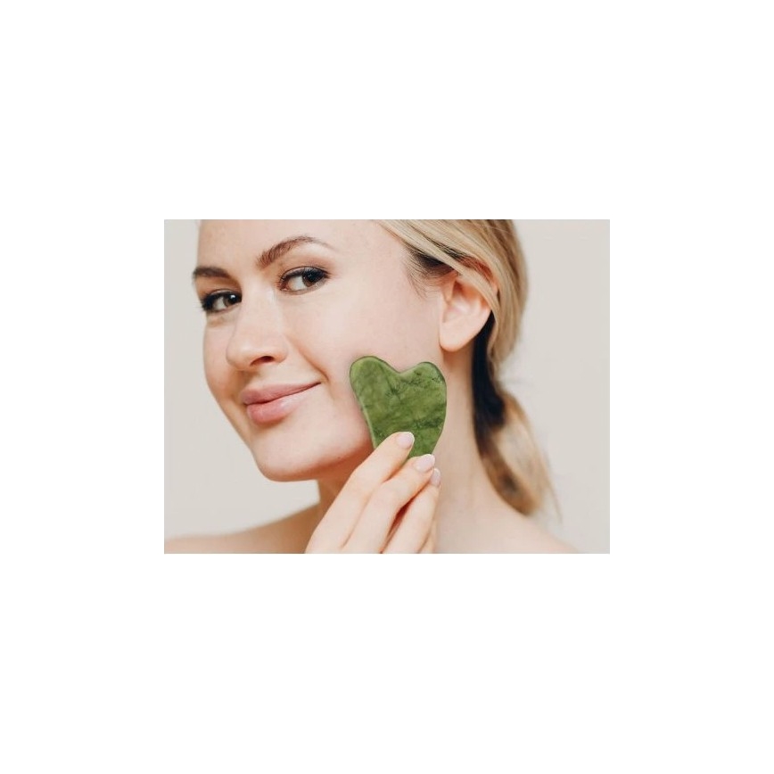 Beper - Masažni valjček in kamen Gua Sha iz nefrita