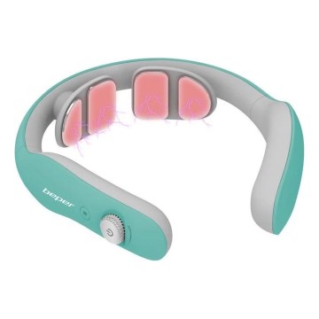 Beper - Polnilna masažna naprava za vrat z EMS, 5V/900 mAh, mentolne barve