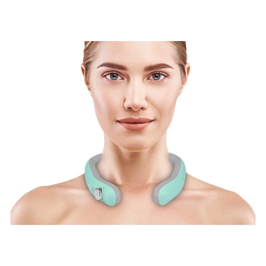 Beper - Polnilna masažna naprava za vrat z EMS, 5V/900 mAh, mentolne barve