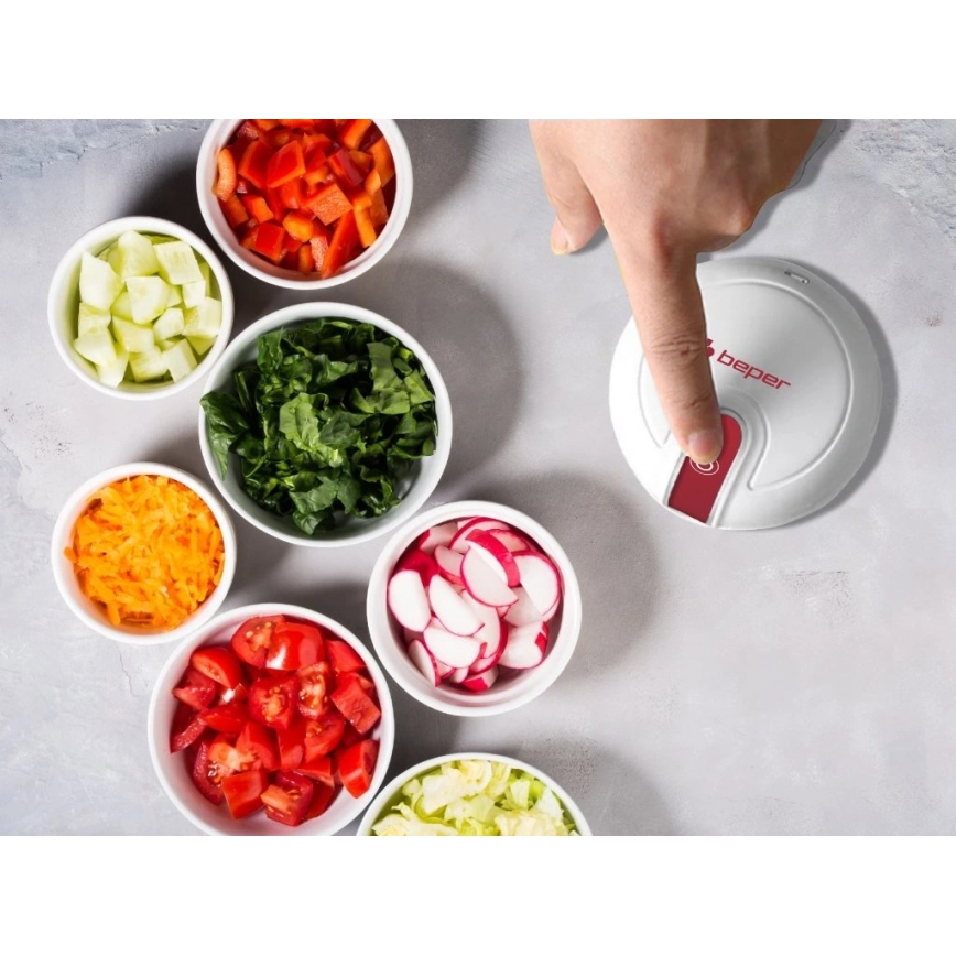 Beper - Polnilni sesekljalnik 30W/5V 1500 mAh 250 ml