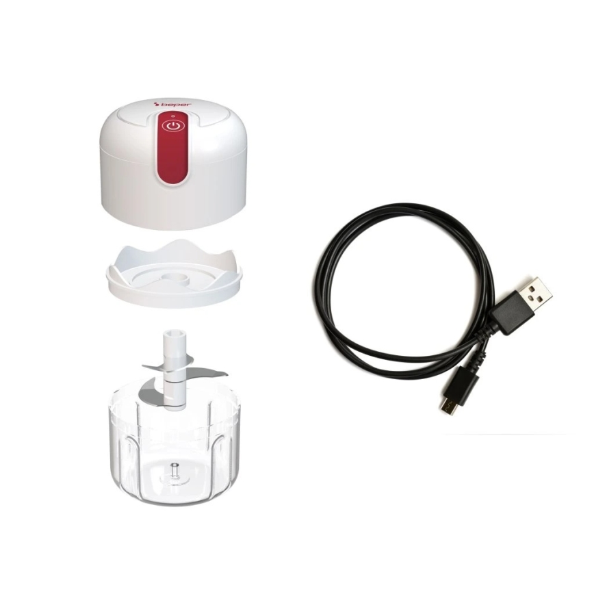 Beper - Polnilni sesekljalnik 30W/5V 1500 mAh 250 ml