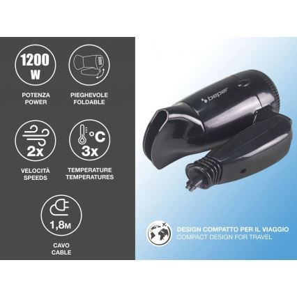 Beper - Potovalni sušilnik za lase 1200W/230V