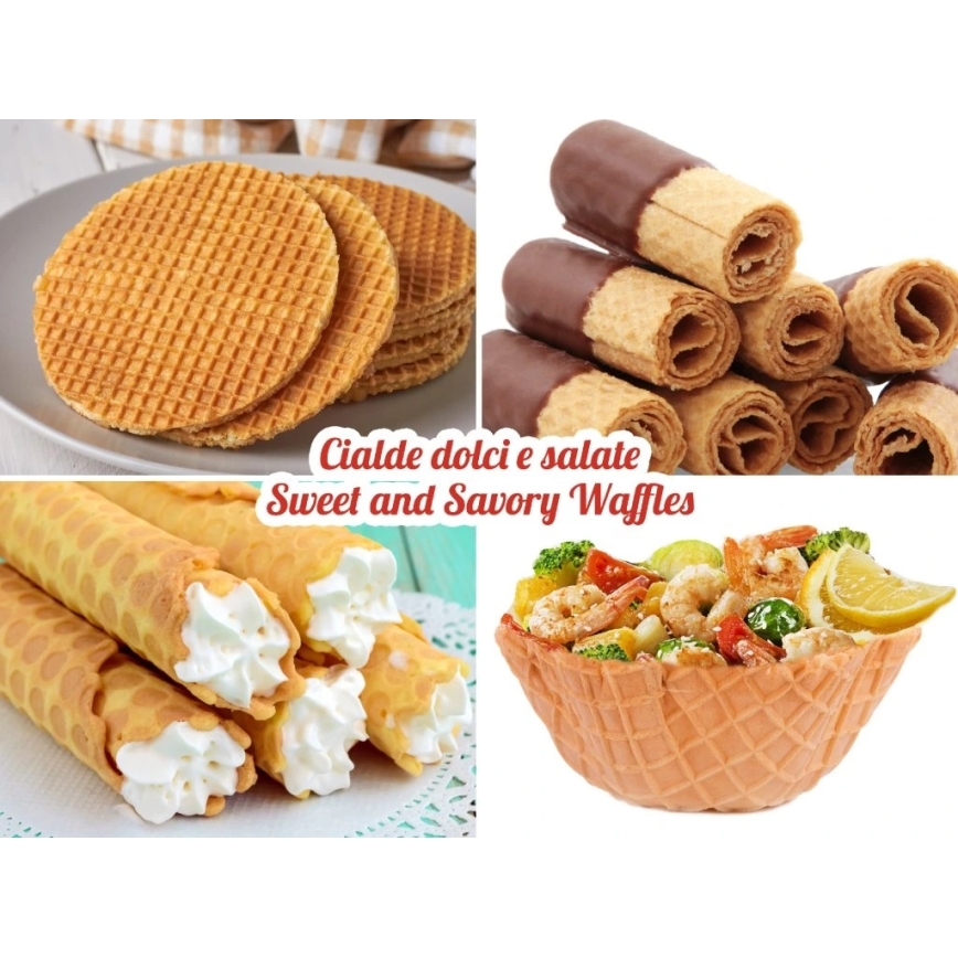 Beper - Vafeljnik 2 v 1 1000W/230V rdeč