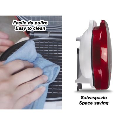 Beper - Vafeljnik 2 v 1 1000W/230V rdeč