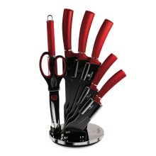 BerlingerHaus - Set nožev iz nerjavečega jekla na stojalu 8 kom. rdeča