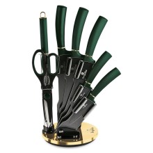 BerlingerHaus - Set nožev iz nerjavečega jekla na stojalu 8 kom. zelena/črna