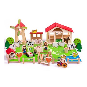 Bigjigs Toys - Lesena kmetija