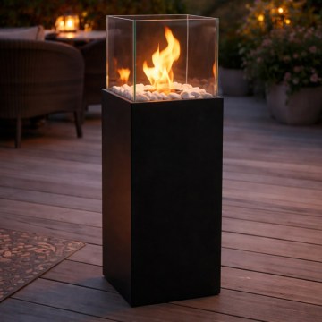 BIO kamin ALICANTE 26,5 x 80,5 cm 2 kW črna