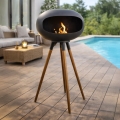 BIO kamin TOKIO 45x100 cm 2 kW črna