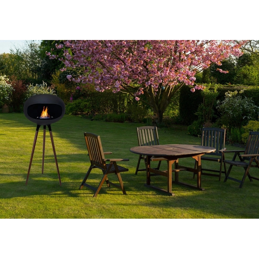 BIO kamin TOKIO 45x100 cm 2 kW črna