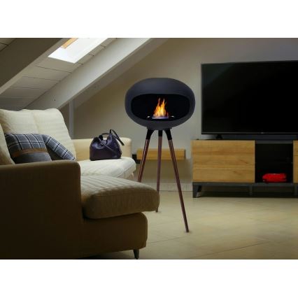BIO kamin TOKIO 45x100 cm 2 kW črna