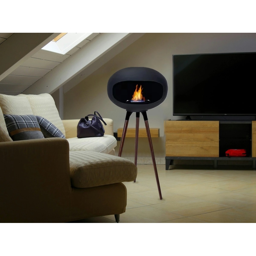 BIO kamin TOKIO 45x100 cm 2 kW črna