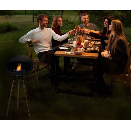 BIO kamin TOKIO 45x100 cm 2 kW črna