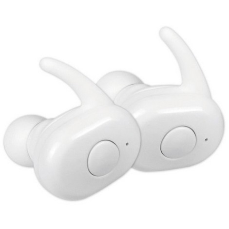 Bluetooth brezžične slušalke V5.0 + polnilna postaja bela