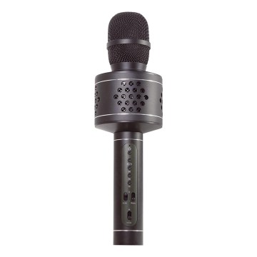 Bluetooth karaoke mikrofon, 6 W/5 V, 1500 mAh, črn