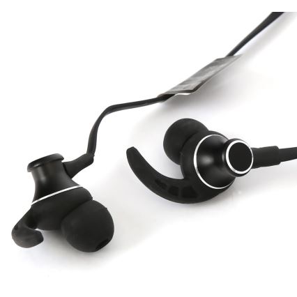 Bluetooth slušalke z mikrofonom in predvajalnikom MicroSD, 80 mAh, črne barve