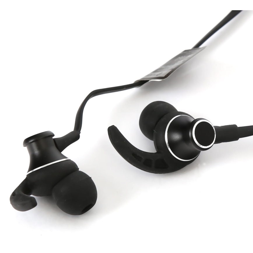 Bluetooth slušalke z mikrofonom in predvajalnikom MicroSD, 80 mAh, črne barve