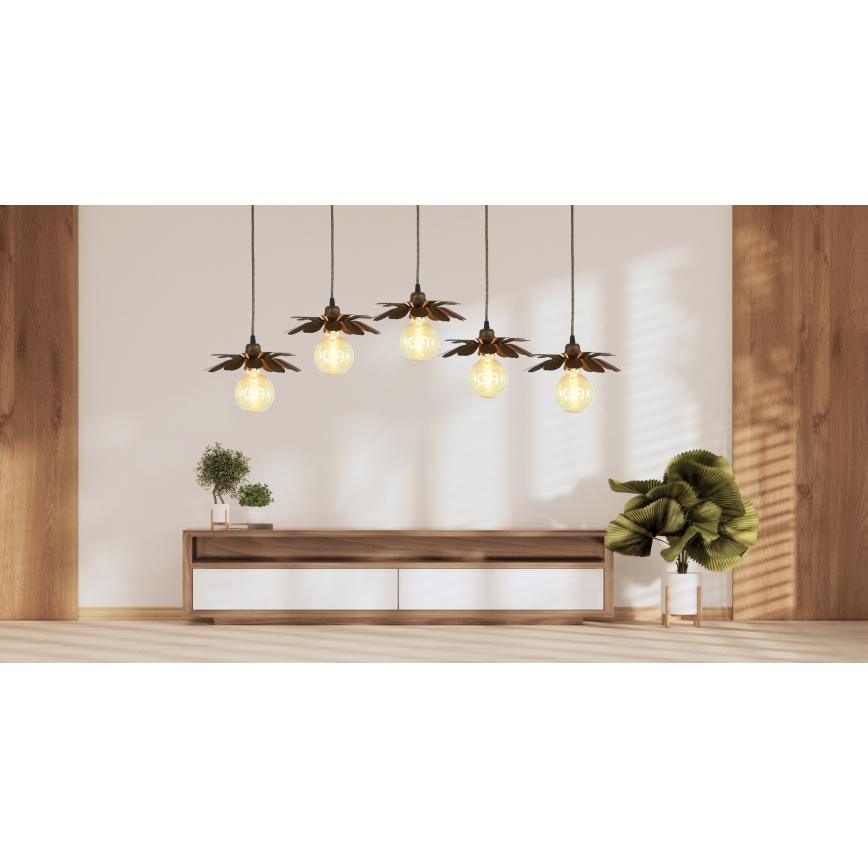Bohemia-Design - Lestenec na kabelu 1xE27/60W/230V bronast