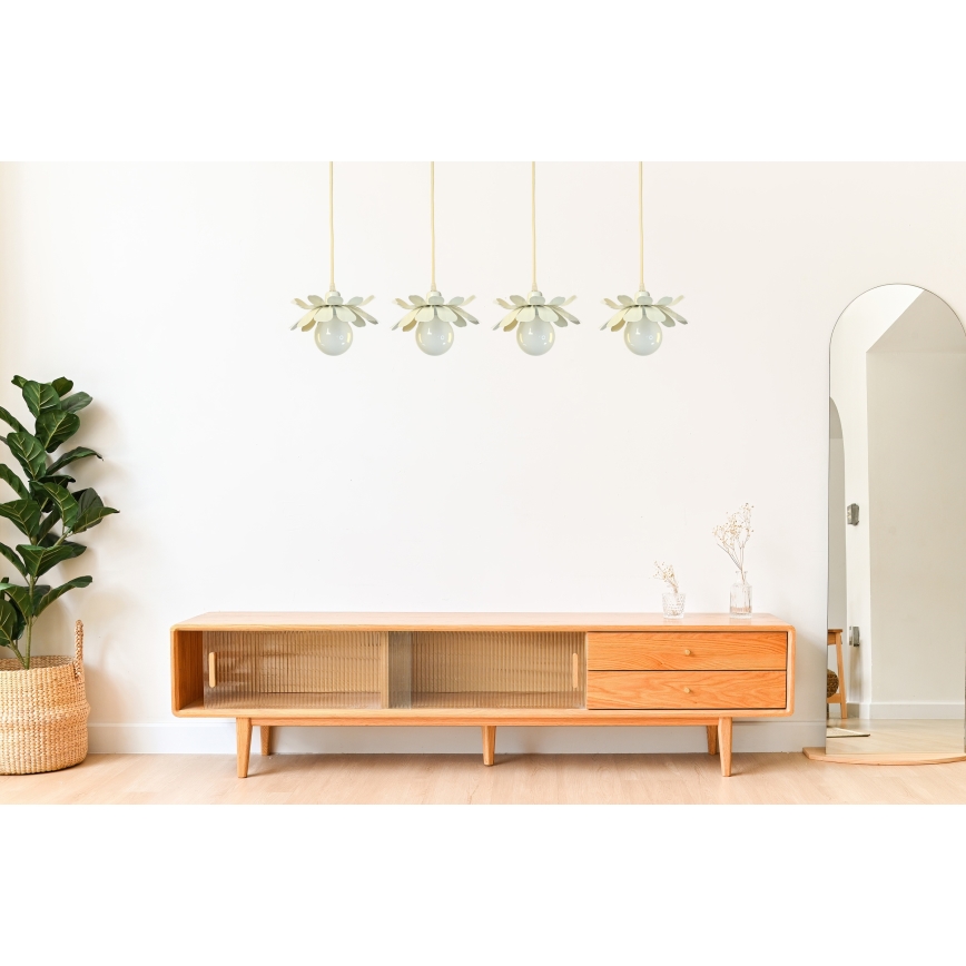 Bohemia-Design - Lestenec na kablu 1xE27/60W/230V v kremni barvi