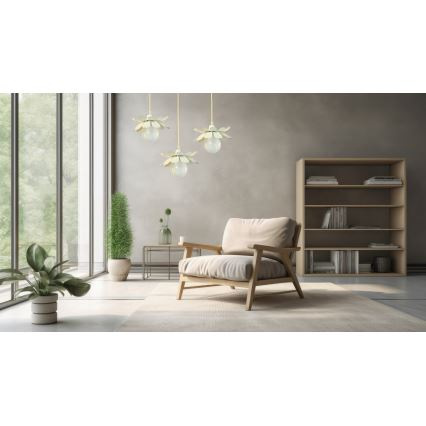 Bohemia-Design - Lestenec na kablu 1xE27/60W/230V v kremni barvi